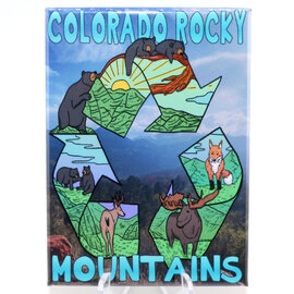 GRASSHOPPERS MERMAID MAGNET-MNT RECYCLING ROCKY MOUNTAINS/CO
