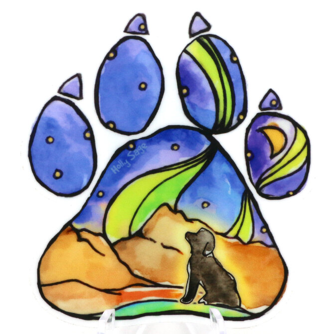 HOLLY SAGE ART STKR-PUPPY PAW