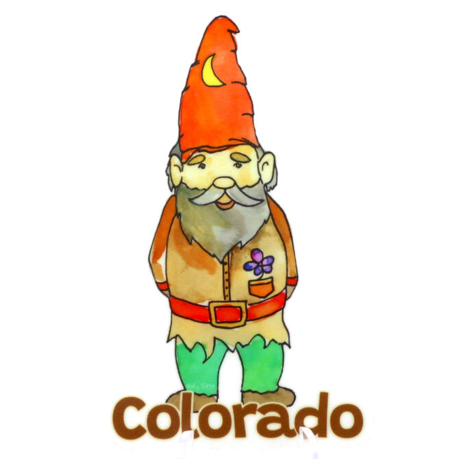 HOLLY SAGE ART STKR-GARDEN GNOME CO