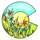 HOLLY SAGE ART STKR-"C" WILDFLOWERS