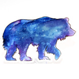 HOLLY SAGE ART STKR-BEAR NIGHT SKY URSA MAJOR