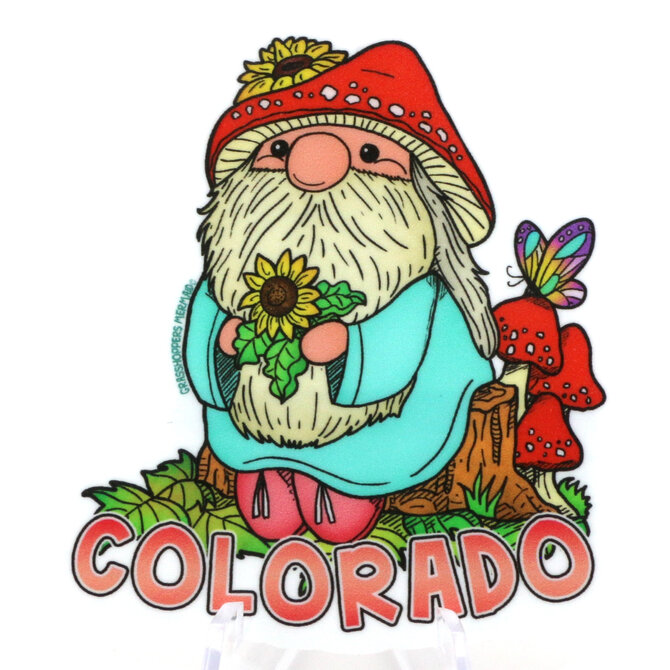 GRASSHOPPERS MERMAID STKR-MUSHROOM MAN GNOME CO