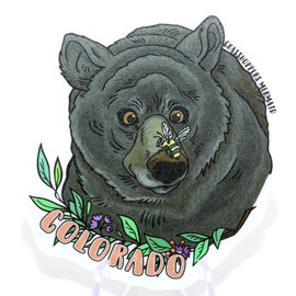 GRASSHOPPERS MERMAID STKR-BEE BEAR BOOP CO