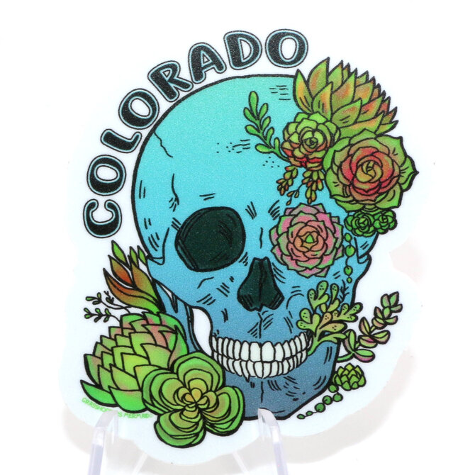 GRASSHOPPERS MERMAID STKR-SKULL SUCCULENTS