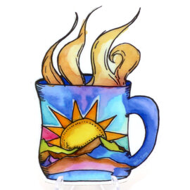 HOLLY SAGE ART STKR-MORNING MUG SUNRISE