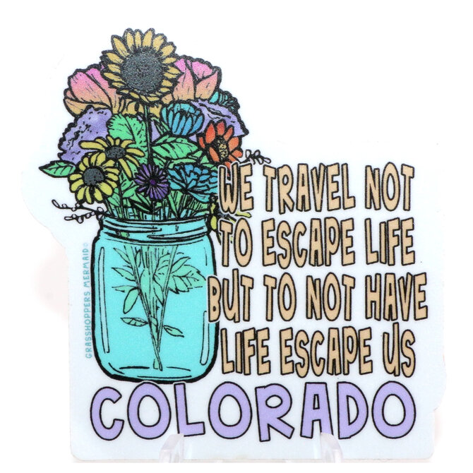 GRASSHOPPERS MERMAID STKR-MASON JAR BOUQUET CO