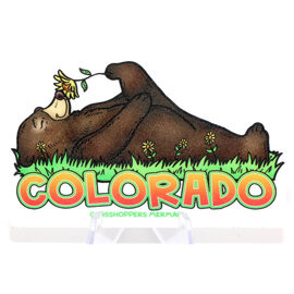 GRASSHOPPERS MERMAID STKR-CHILLIN' BEAR GOG