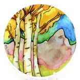 HOLLY SAGE ART STKR-AUTUMN ASPENS RND