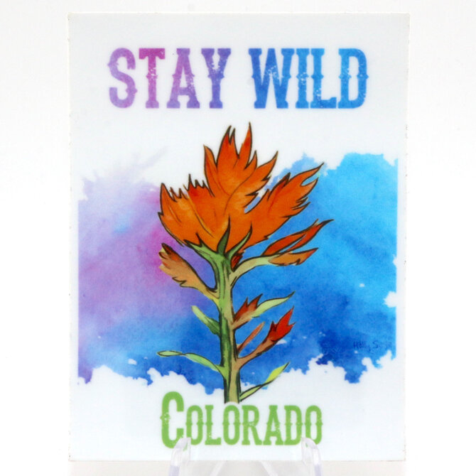HOLLY SAGE ART *STKR-STAY WILD INDIAN PAINTBRUSH CO