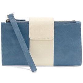 Camryn-Crossbody Wallet/Blue/White