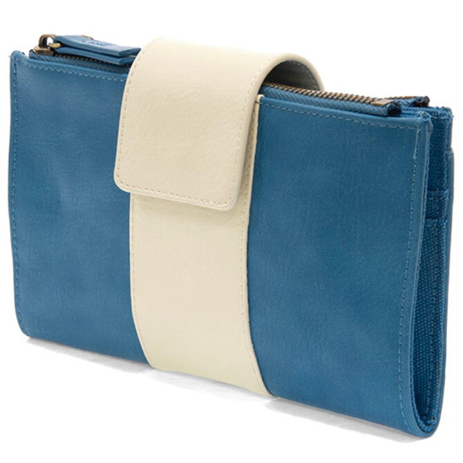Camryn-Crossbody Wallet/Blue/White