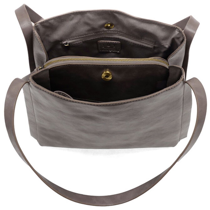 *JOANNA-TOTE/TAUPE/MED