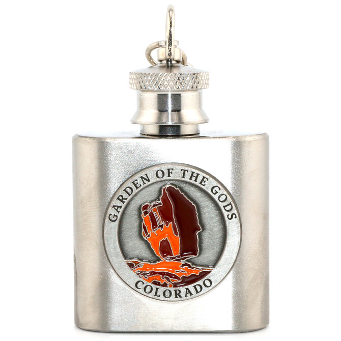 DUTCH AMERICAN IMPORT CO. FLASK W/ CLIP-SQ BALANCED RCK SS