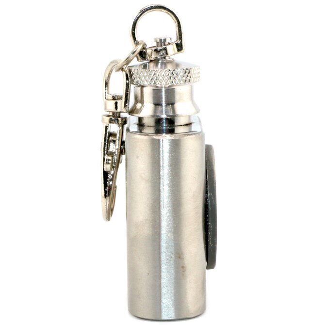 DUTCH AMERICAN IMPORT CO. FLASK W/ CLIP-SQ BALANCED RCK SS