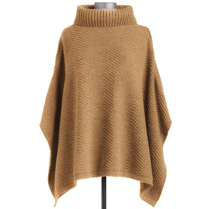 Demdaco/misc Product PONCHO-ZIG ZAG CAMEL TEXTURE