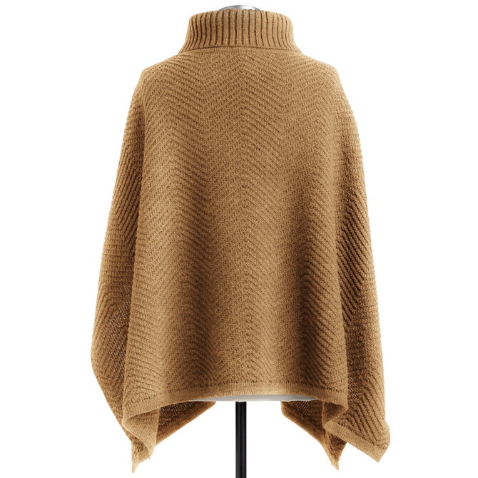 Demdaco/misc Product PONCHO-ZIG ZAG CAMEL TEXTURE