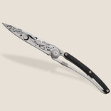 DEEJO KNIFE-Titanium/Ebony Wood/Score
