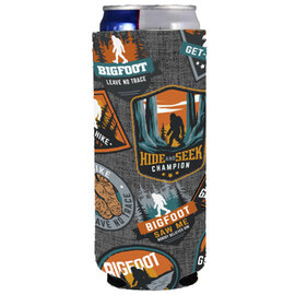 Coozie-Bigfoot Patch Slim Can