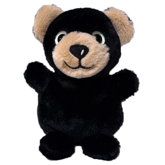 PLUSH-LIL BLK BEAR GLOW EYES