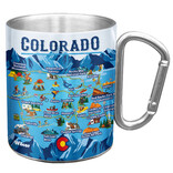 MUG- Colorado Map Carabiner w/ Lid