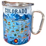 MUG- Colorado Map Carabiner w/ Lid