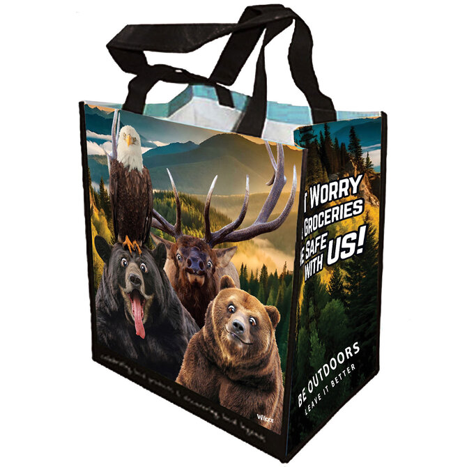 BAG-WILDLIFE SELFIE/BEARS/ELK/EAGLE