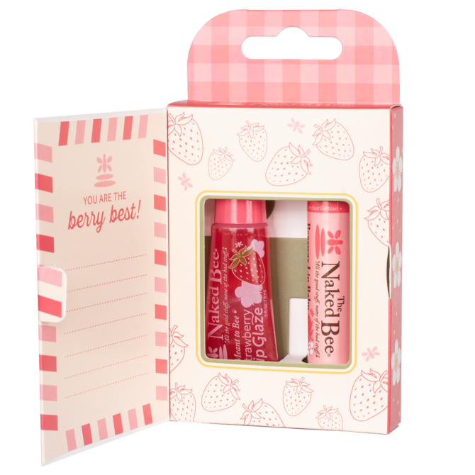 Naked Bee GIFT SET-LIP DUO STRAWBERRY