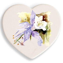 Demdaco/misc Product Coaster-Columbine Heart DC