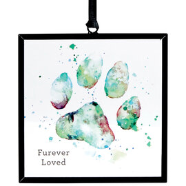 Demdaco/misc Product Suncatcher-Paw Print Teal
