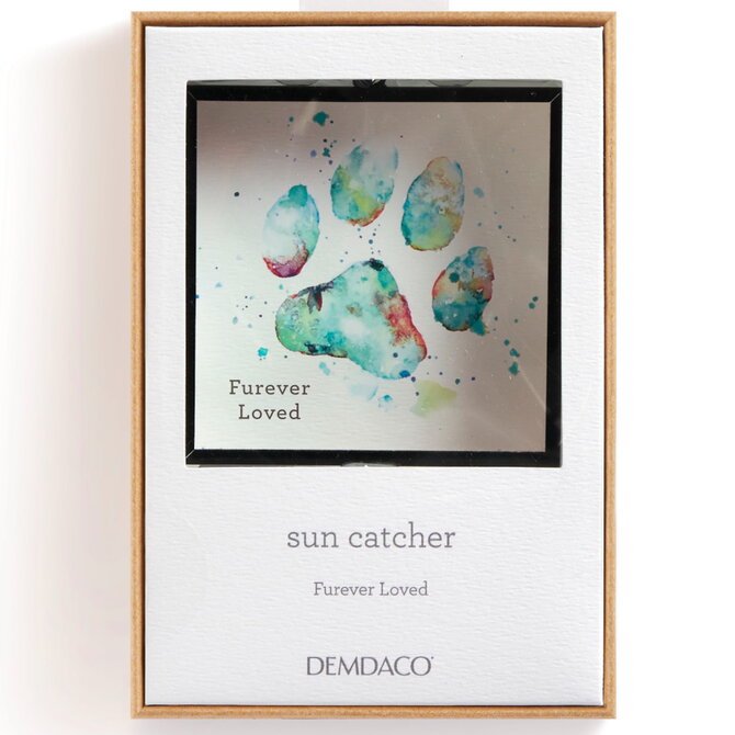Demdaco/misc Product SUNCATCHER-PAW PRINT TEAL