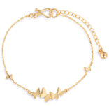 Demdaco/misc Product Bracelet-Butterfly Cluster Gold 6.5"