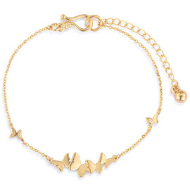 Demdaco/misc Product Bracelet-Butterfly Cluster Gold 6.5"