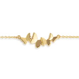Demdaco/misc Product Bracelet-Butterfly Cluster Gold 6.5"