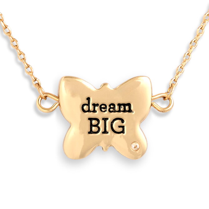 Demdaco/misc Product Necklace-Butterfly/Dream Big