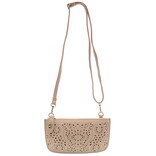 Clutch-Mini Wristlet Crossbody/Taupe