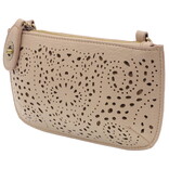 Clutch-Mini Wristlet Crossbody/Taupe