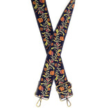 GUITAR STRAP-2" NAVY WILD FLOWER