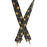 GUITAR STRAP-2" YELLOW CLIMBING FLORAL