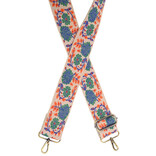 GUITAR STRAP-2" MULTI DAISY & GLOBE FOWERS