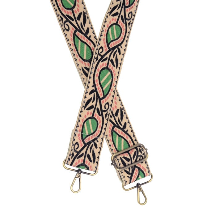 GUITAR STRAP-2" MULTI PAISLEY ON THE VINE