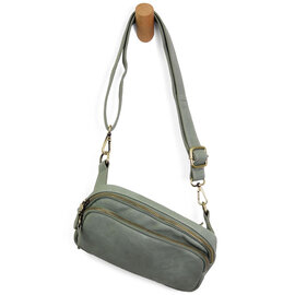 *Kylie-Double Zip Sling/Sage