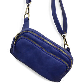 *Kylie-Double Zip Sling/Cobalt