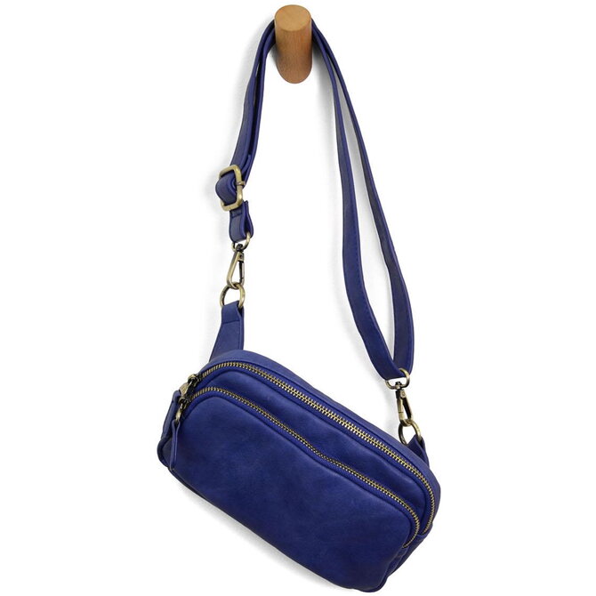 *Kylie-Double Zip Sling/Cobalt