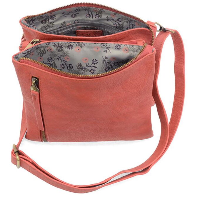 *Dawn-Multi Pocket Crossbody/Coral