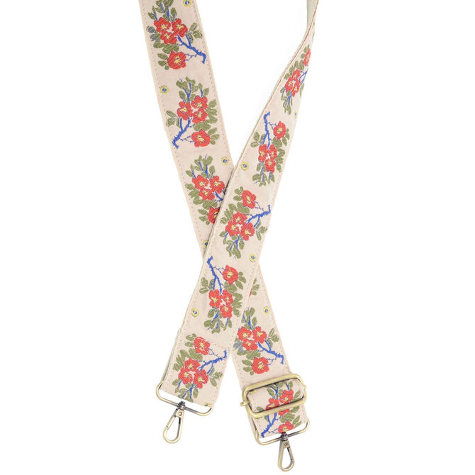 GUITAR STRAP-2" MULTI BLOSSOM BRANCH