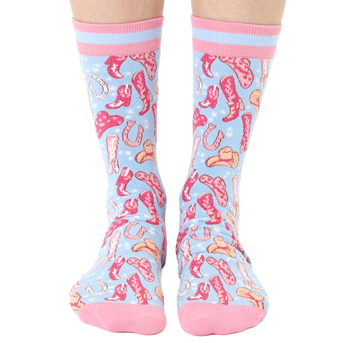 Living Royal Socks-Crew Cowgirl Boots Womens
