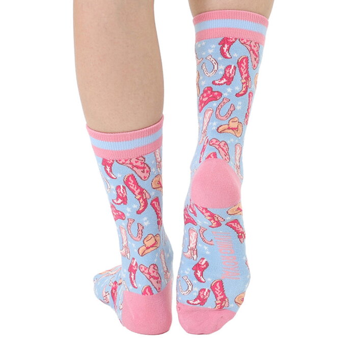 Living Royal Socks-Crew Cowgirl Boots Womens