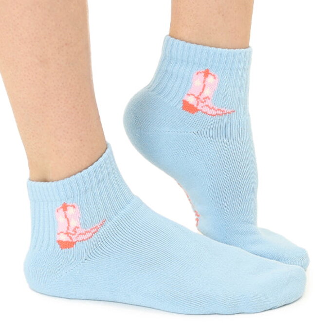 Living Royal SOCKS-ANKLE RODEO/PINK COWGIRL BOOT