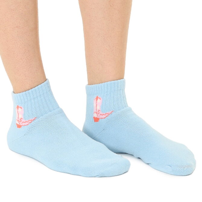 Living Royal SOCKS-ANKLE RODEO/PINK COWGIRL BOOT