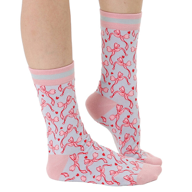 Living Royal SOCKS-CREW PINK BOWS WMNS